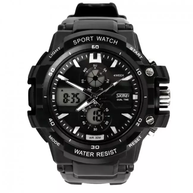 Часы спортивные Skmei 0990, черный-белый, в металлическом боксе (175-1034-black-b_m) Часы спортивные Skmei 0990, черный-белый, в металлическом боксе (175-1034-black-b_m)