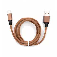 Дата кабель Vinga USB 2.0 AM to Type-C nylon 1m brown (VCPDCTCNB21BR)