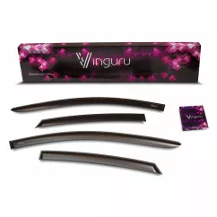 Дефлекторы окон Vinguru Lifan Smily 2008- хб накладные скотч к-т 4 шт., материал акрил
