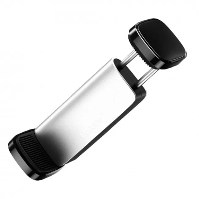 Держатель автомобильный Baseus Steel Cannon Air Outlet Car Mount Silver (SUGP-0S)(304940012)