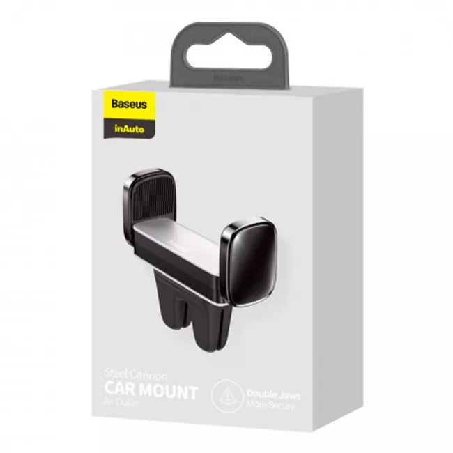 Держатель автомобильный Baseus Steel Cannon Air Outlet Car Mount Silver (SUGP-0S)(304940012)