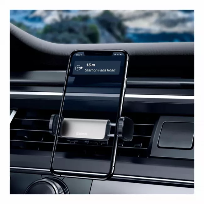 Держатель автомобильный Baseus Steel Cannon Air Outlet Car Mount Silver (SUGP-0S)(304940012)