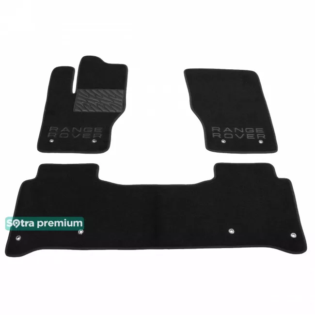 Двухслойные коврики Sotra Premium 10mm Black для Land Rover Range Rover (mkIV) 2018-> (ST 09008-CH-Black)