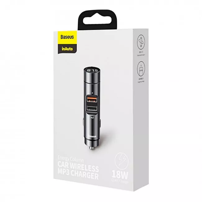 FM-трансмітер Baseus Energy Column MP3 Dark grey (CCNLZ-C0G/749299)