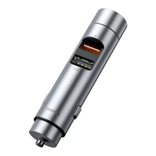 FM-трансмиттер Baseus Energy Column Car Wireless MP3 Charger Silver (CCNLZ-C0S)