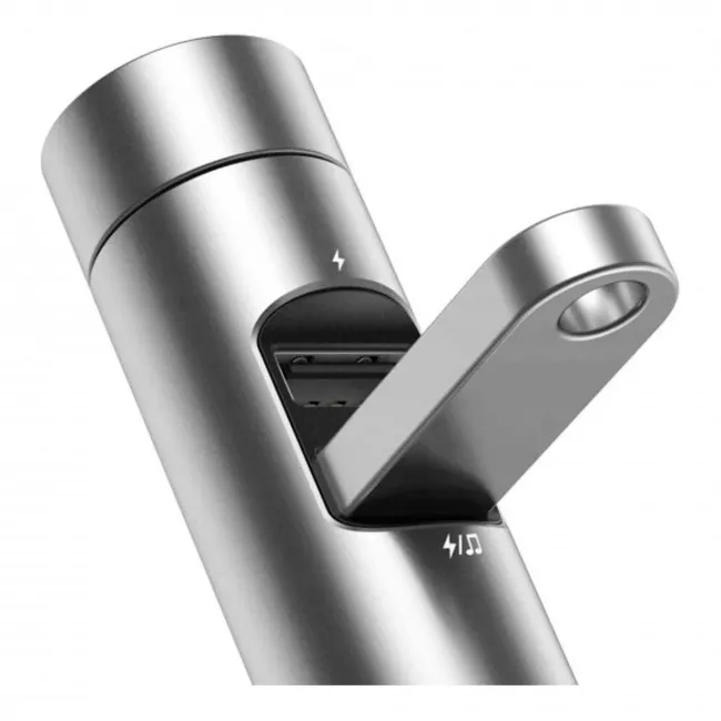 FM-трансмиттер Baseus Energy Column Car Wireless MP3 Charger Silver (CCNLZ-C0S)