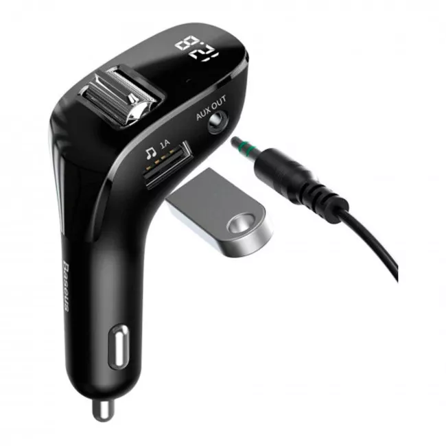 FM-трансмиттер Baseus Streamer F40 AUX wireless MP3 car charger Black (CCF40-01)