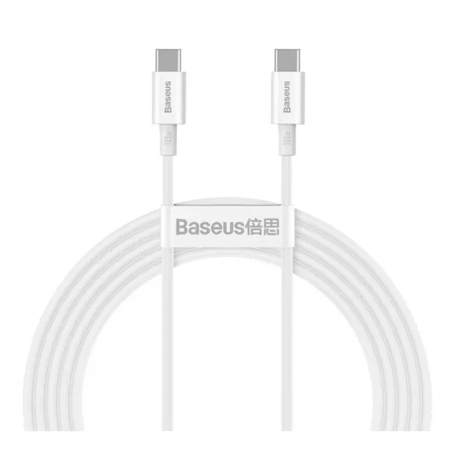 Кабель Baseus Superior Series Fast Charging Data Cable Type-C to Type-C 100W 1m White (CATYS-B02)(326900003)