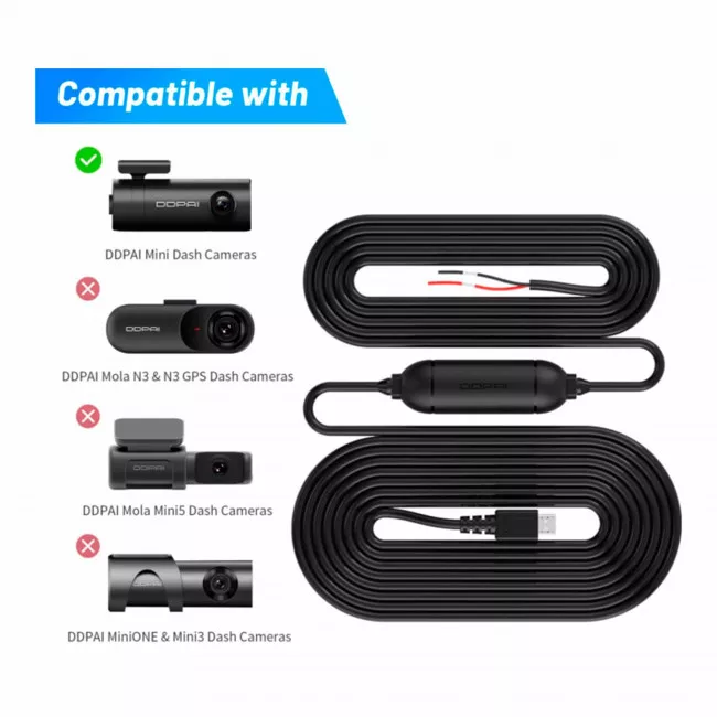 Комплект подключения DDPai IPS Micro-USB B MC( mini) (868426)