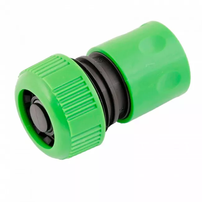 Конектор для шланга MASTER TOOL 3/4" з клапаном STOP (92-9316) Конектор для шланга MASTER TOOL 3/4" з клапаном STOP (92-9316)