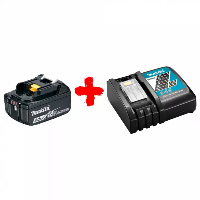 Набір акумуляторів + зарядний пристрій Makita BL1830B+DC18RC (191A24-4) Набір акумуляторів + зарядний пристрій Makita BL1830B+DC18RC (191A24-4)