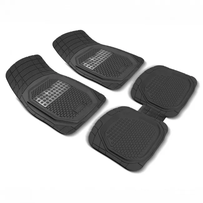 Набор автомобильных ковров из ПВХ 4шт WICKER BLACK - CHROME CARBON 20.52.0001(711214)