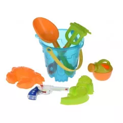 Набор для игры с песком Same Toy 6 ед.Ведерко синее (882Ut-1)