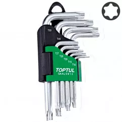 Набір Г-обр. ключів TOPTUL TORX T10-T50 9од. (GAAL0913)
