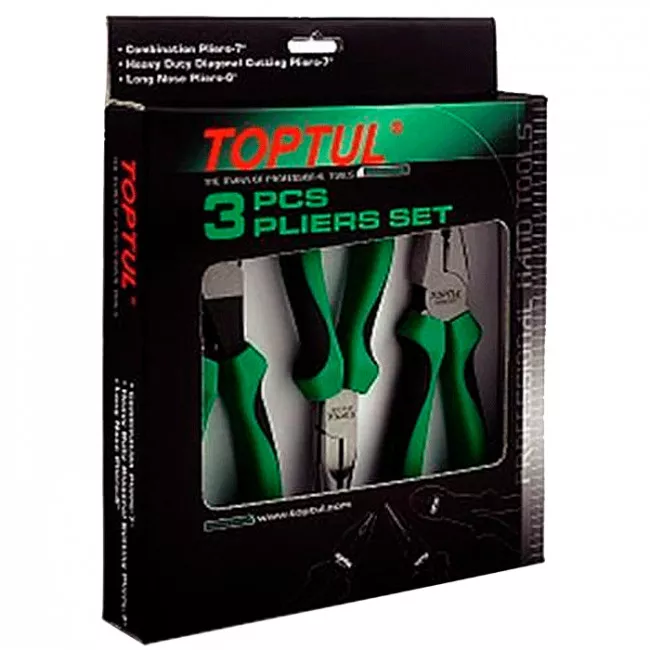Набор пассатижей TOPTUL 3ед. (GAAE0304) Набор пассатижей TOPTUL 3ед. (GAAE0304)