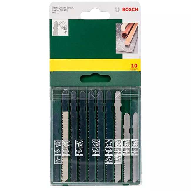 Набір пилок лобзика Bosch 10 шт. (дерево/метал) (2607019461)