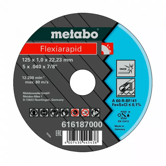 Отрезной круг METABO Flexiarapid Inox 125 мм (616187000)