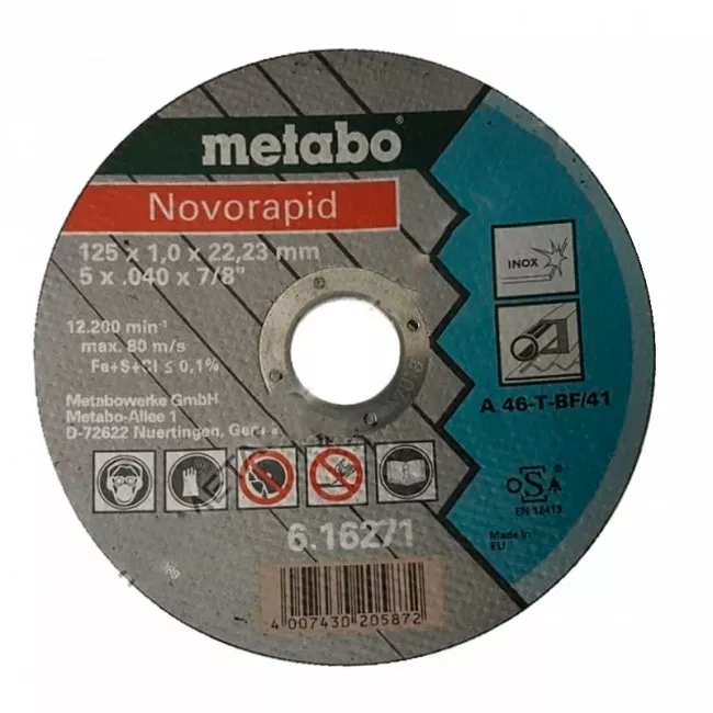 Отрезной круг METABO Novorapid 125 мм (616271000) Отрезной круг METABO Novorapid 125 мм (616271000)