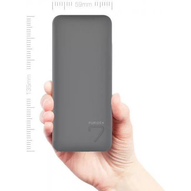 Портативный аккумулятор PURIDEA S5 7000mAh Li-Pol Rubber Grey & White (S5-Grey White)