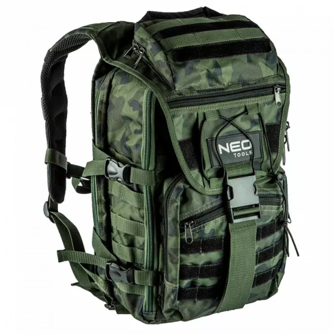 Рюкзак NEO CAMO, 22 кармана, усиленный, полиэстер 600D, 50х29.5х19 см (84-321)