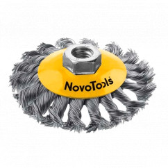 Щетка конусная NovoTools плетеная сталь 125 мм (NTBWBB12514ST) (132954)