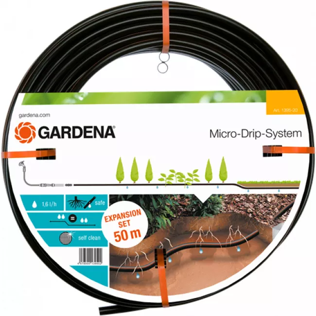 Шланг сочащийся Gardena для подземной прокладки 50 м (01395-20.000.00) Шланг сочащийся Gardena для подземной прокладки 50 м (01395-20.000.00)