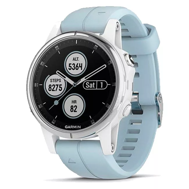 Спортивний годинник Garmin Fenix ​​5S Plus White with Sea Foam Band (010-01987-23)