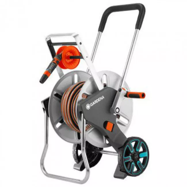 Тележка для шланга Gardena AquaRoll M Easy Metal Set с комплектом для полива (18547-20) Тележка для шланга Gardena AquaRoll M Easy Metal Set с комплектом для полива (18547-20)