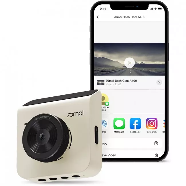 Відеореєстратор Xiaomi 70mai Dash Cam A400 White (781026/859633)
