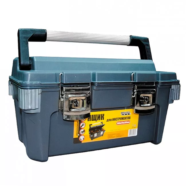 Ящик для инструмента 20" (500*275*265 мм), металлические замки MASTER TOOL (79-2099) Ящик для инструмента 20" (500*275*265 мм), металлические замки MASTER TOOL (79-2099)