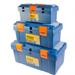 Ящики для инструмента MASTER TOOL комплект 3шт. 14"+17"+20", пласт.замки (79-2614/2617/2620) (79-2006)