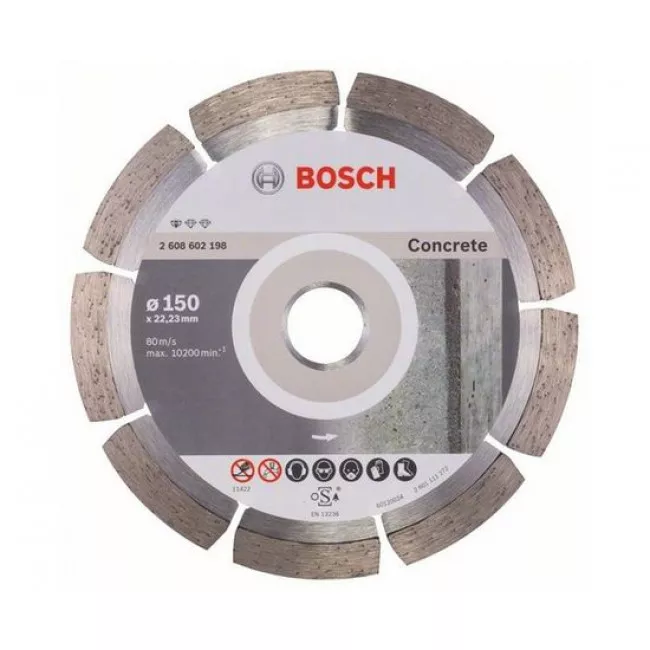 Диск отрезной алмазный по бетону Bosch 180x22,23x2 (2608602199) Диск отрезной алмазный по бетону Bosch 180x22,23x2 (2608602199)