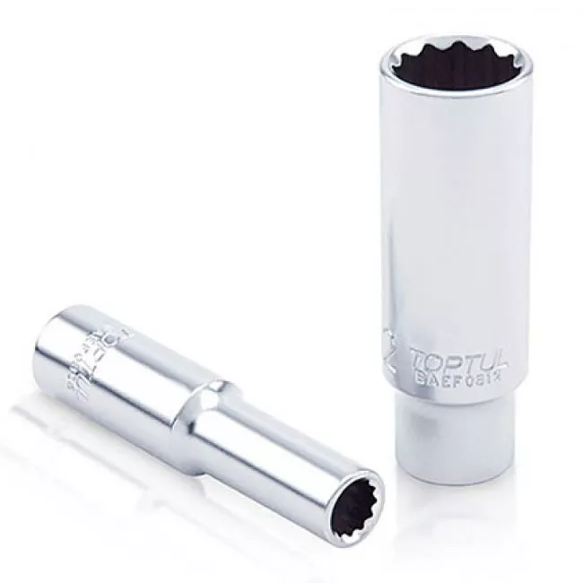 Головка торцевая длинная 1/4" 8мм 12-гранная TOPTUL (BAEF0808) Головка торцевая длинная 1/4" 8мм 12-гранная TOPTUL (BAEF0808)