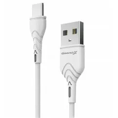 Кабель Grand-X USB-type C 3A, 1m, CU, Fast Сharge, White, BOX (PC-03W)