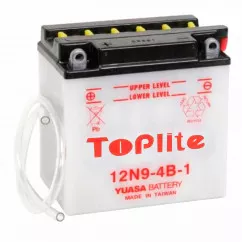 Мото аккумулятор TOPLITE 9Ah Аз 85A (12N9-4B-1)