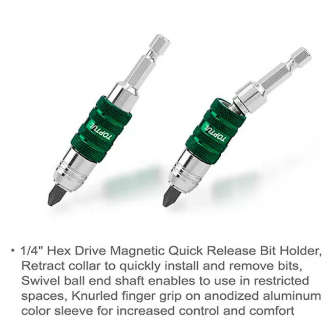 Набор бит TOPTUL с держателем 1/4" 31ед. (GABW3101)