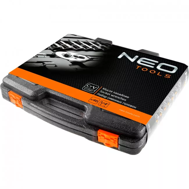 Набір інструментів NEO, 46 од., 1/4 CrV (08-660)