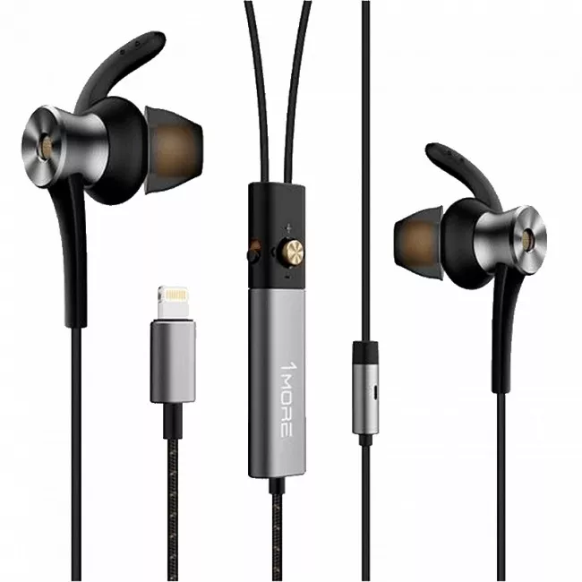 Наушники с микрофоном 1More Dual Driver ANC Lightning In-Ear Headphones Gray (E1004-GRAY) Наушники с микрофоном 1More Dual Driver ANC Lightning In-Ear Headphones Gray (E1004-GRAY)