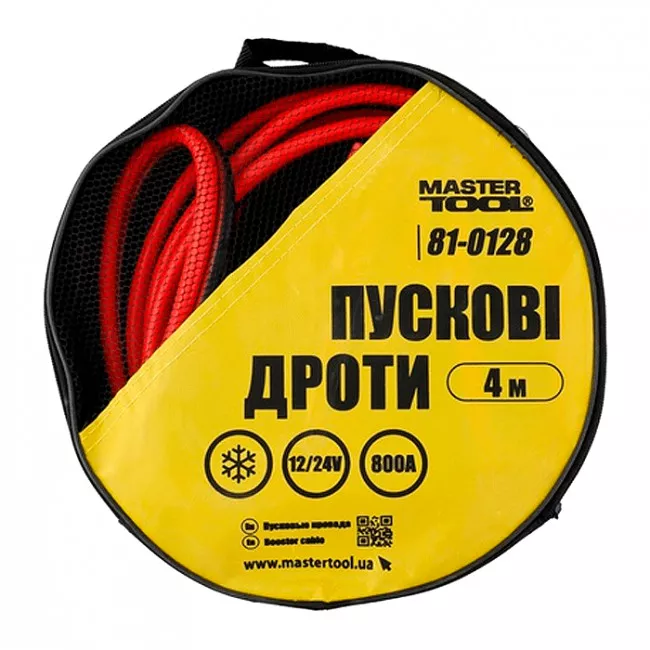 Провода пусковые MASTER TOOL 800 А, 4 м (81-0128)
