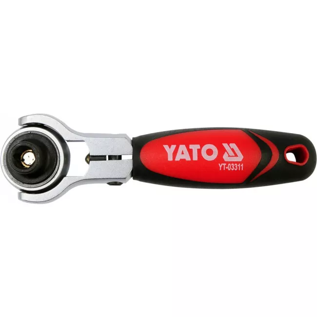 Трещотка с вращающейся головкой YATO 1/4" 115мм (YT-03311)
