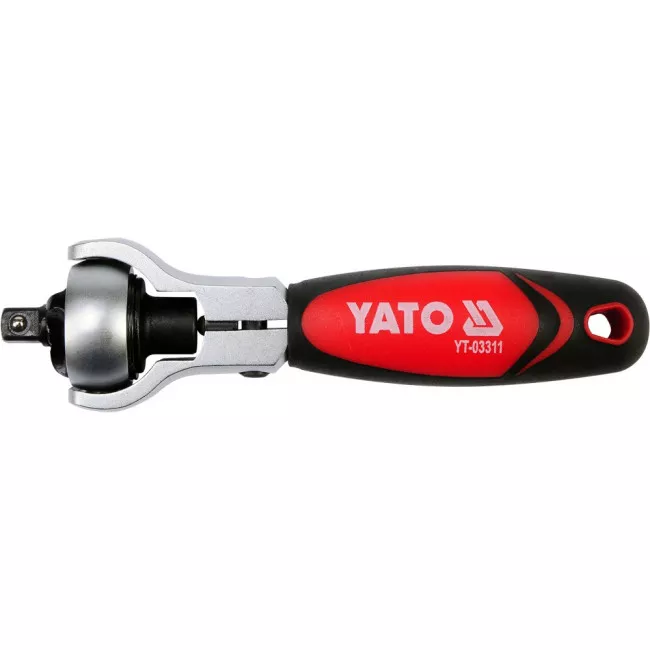 Трещотка с вращающейся головкой YATO 1/4" 115мм (YT-03311)