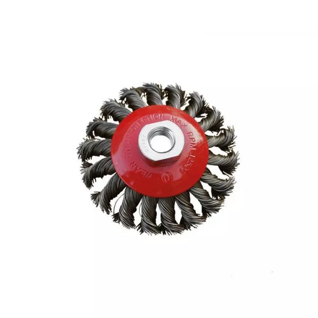 Щетка конусная из плетеной проволоки D100 М14 (19-8010)