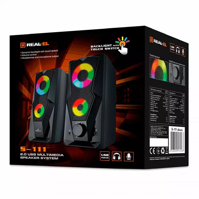Акустична система REAL-EL S-111 Black (EL121100010)