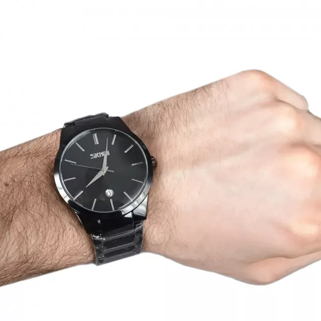 Годинник кварцовий Skmei 9140, чорний, в металевому боксі  (175-1085-black-b_m)