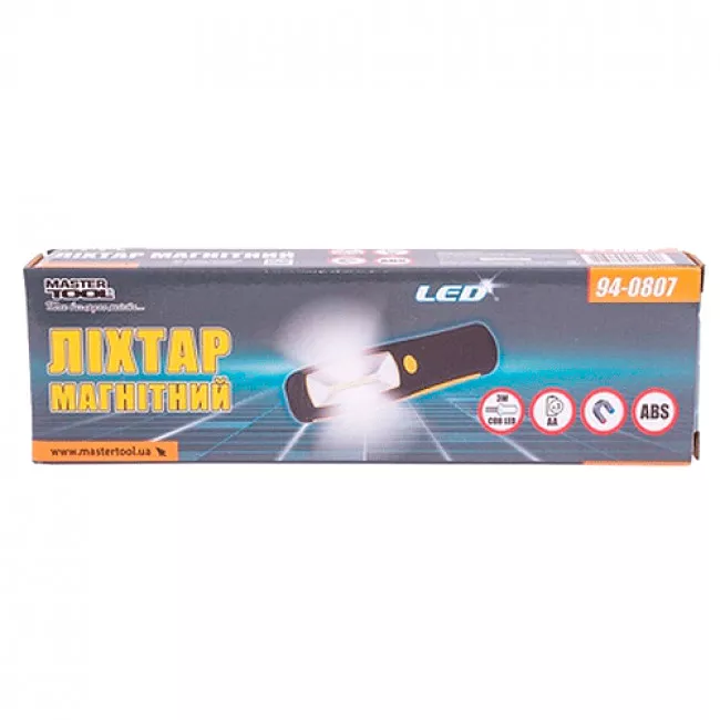 Фонарь магнитный с подвесом MASTER TOOL 210*60*28 мм (94-0807/408240)