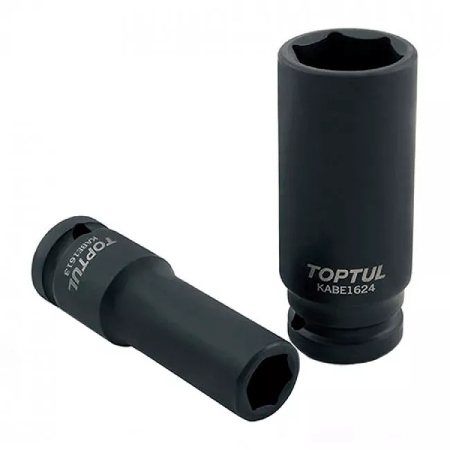 Головка торцевая ударная длинная 1/2" 38мм TOPTUL (KABE1638) Головка торцевая ударная длинная 1/2" 38мм TOPTUL (KABE1638)