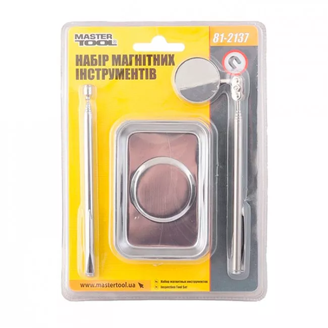 Набор магнитных инструментов (тарелка, захват, зеркало) MASTERTOOL (81-2137)