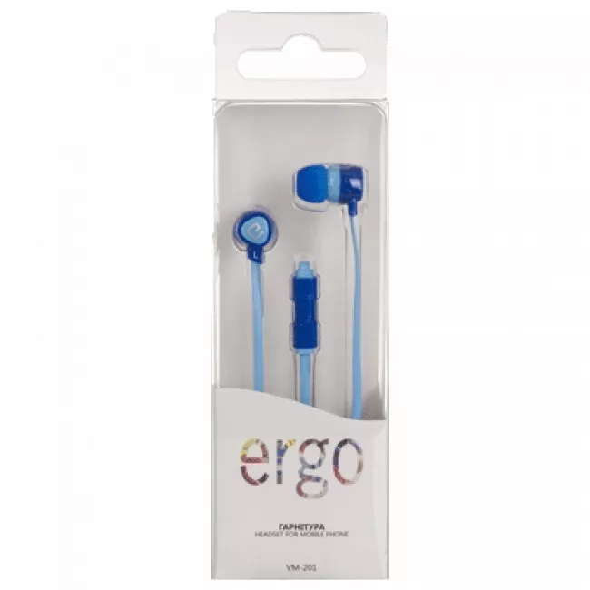 Наушники ERGO VM-201 Синий (HB-2115BL)