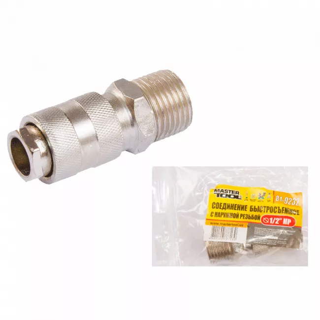 Соединение быстросъемное 1/2" НР MASTER TOOL (81-9232) Соединение быстросъемное 1/2" НР MASTER TOOL (81-9232)