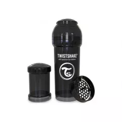 Twistshake антиколиковая бутылочка 260мл, черная (24886)  (78043)